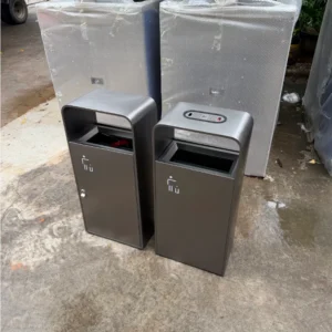 Public litter bin open top design commercial waste bin