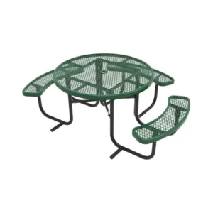 4-seat wheelchair accessible metal picnic table outdoor