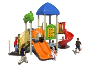 Double lane commercial playground slide outdoor