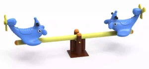 Heavy duty base of outdoor playground seesaw