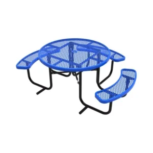 Wheelchair accessible metal picnic table heavy duty galvanized steel outdoor
