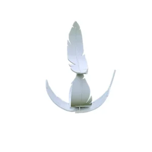 Feather shape stainless steel landscape sculpture bionic metal art outdoor