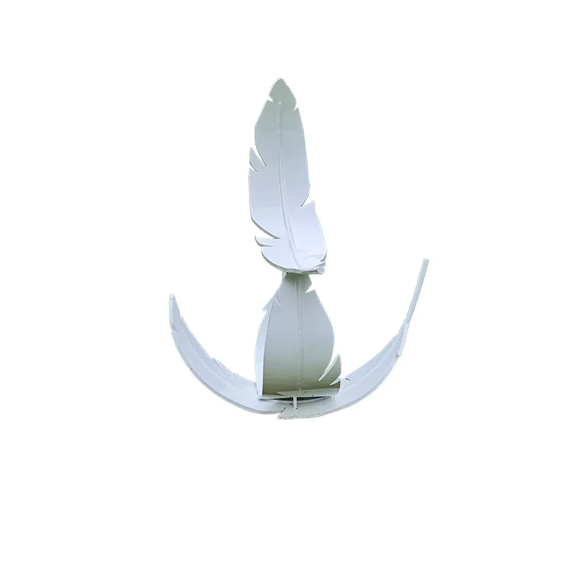 Feather shape stainless steel landscape sculpture bionic metal art outdoor